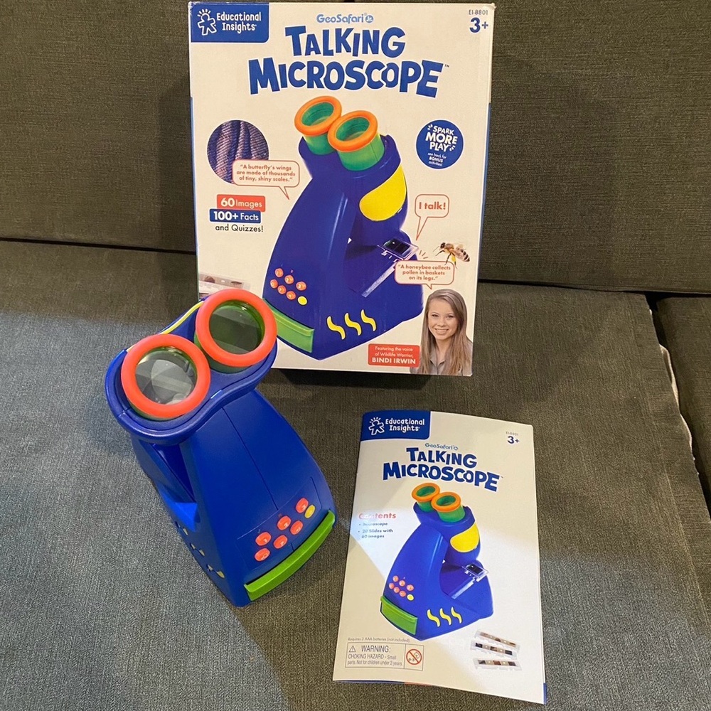 Educational Insights GeoSafari Talking Microscope - Blue & Green Toy Microscope